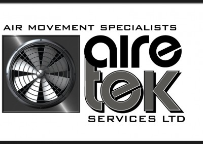 Logo design for Aire Tek Air Movement Specialists, also applied across to company van vehicle design