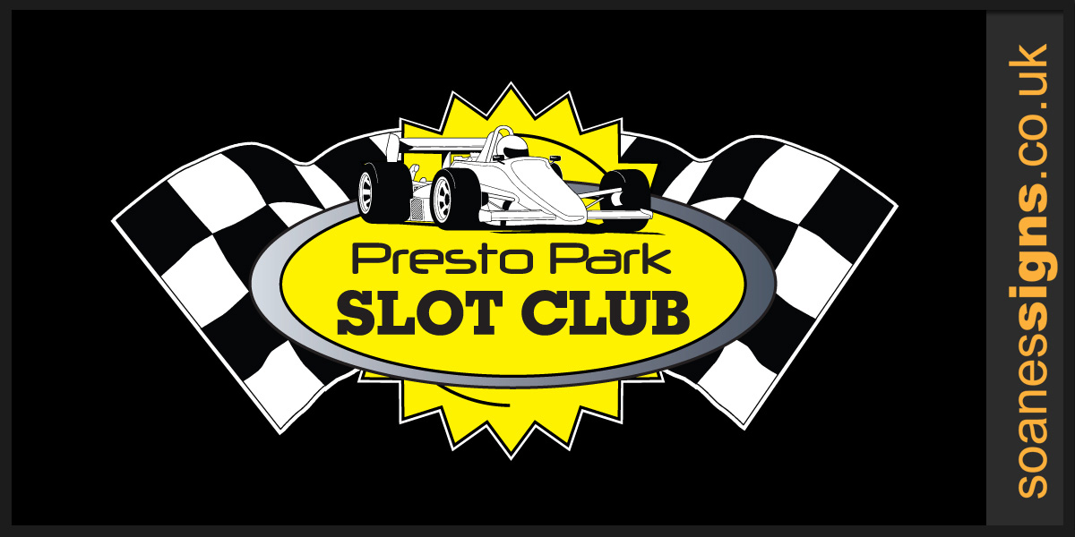 Logo design for Presto Park Slot Car Racing Circuit