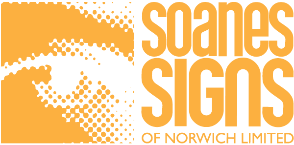 Soanes Signs 30 year Logo (Horizontal, Light on Dark)